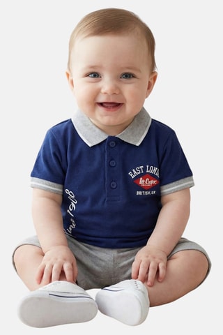 Polo en short  - Marineblauw