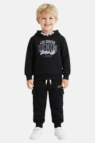 Sweater met Capuchon en Broek - Zwart