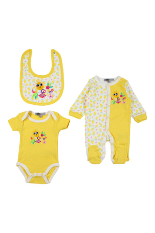 3-delige Set - Blauw en geel