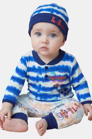 Conjunto 3 peças - Azul-marinho