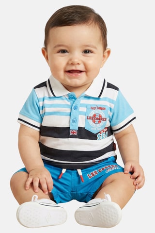 T-shirt en Short - Wit en blauw