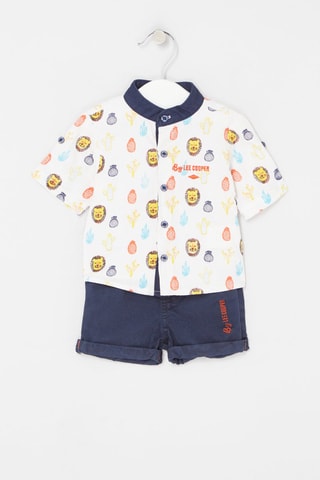 Overhemd en Short - Marineblauw