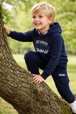 Sweater met Capuchon en Broek - Marineblauw