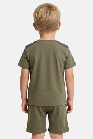 T-shirt e calções - Caqui