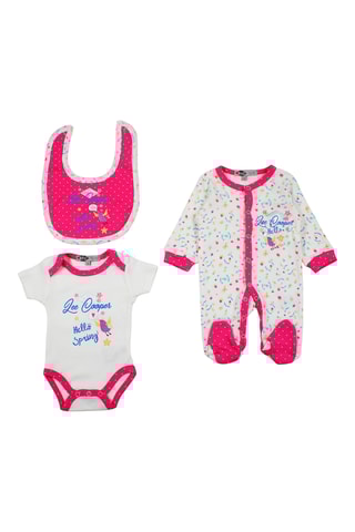 3-delige Set - Wit en roze