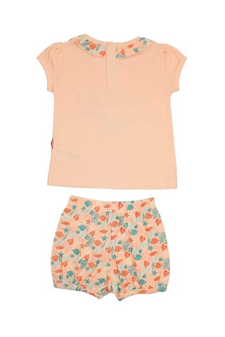 T-shirt en Short - Koraalrood