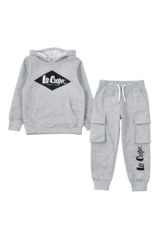 Sweat de capuz e calças de treino - Cinzento