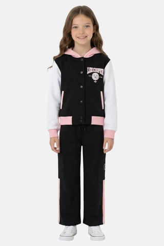 Baseball Jasje met Capuchon en Joggingbroek - Lee Cooper - Zwart