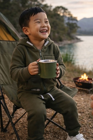 Sweater met Capuchon en Joggingbroek - Kaki