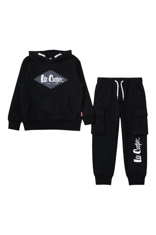 Sweat de capuz e calças de treino - Preto