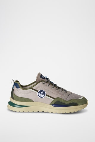 Sneakers en nubuck - Vert