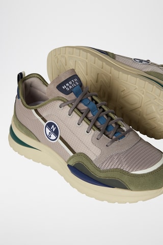 Sneakers en nubuck - Vert