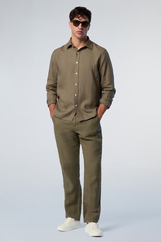 Chemise en lin - Vert