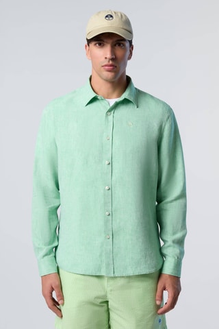 Chemise en lin - Vert