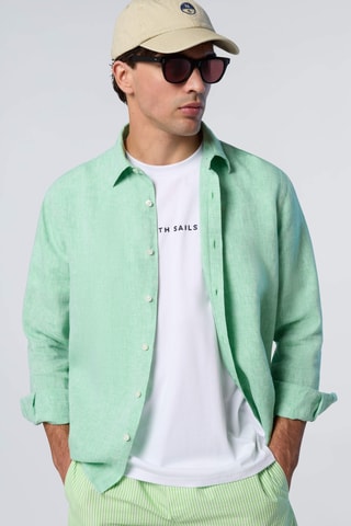 Chemise en lin - Vert