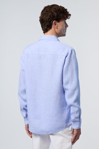 Chemise en lin - Bleu