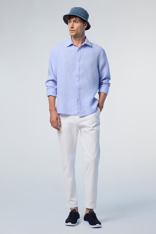 Chemise en lin - Bleu