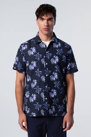 Chemise en lin - Bleu