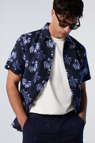 Chemise en lin - Bleu