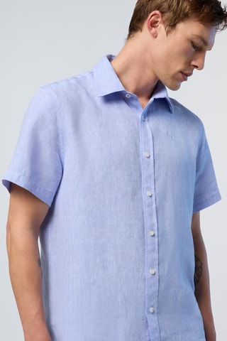 Chemise en lin - Bleu