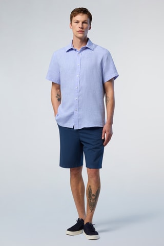 Chemise en lin - Bleu