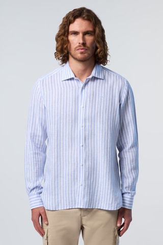 Chemise en lin - Bleu