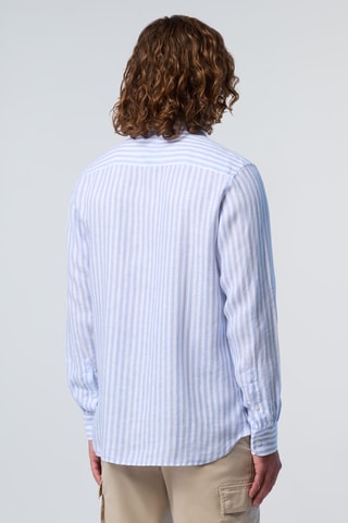 Chemise en lin - Bleu