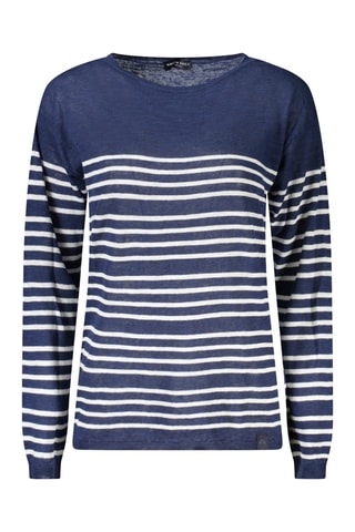 Pull en lin - Blanc et bleu