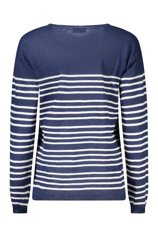Pull en lin - Blanc et bleu