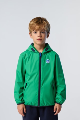 Blouson réversible à capuche - Vert