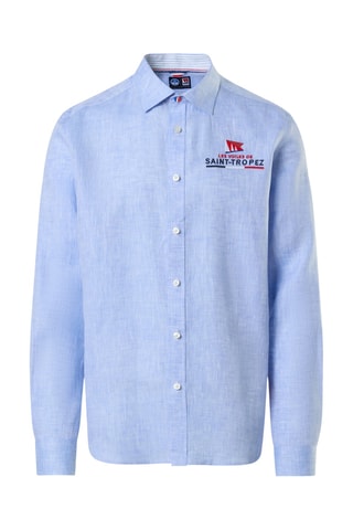 Chemise en lin - Bleu