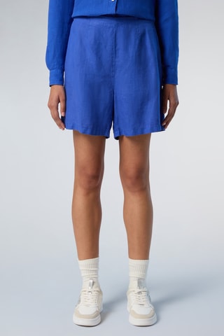 Short en lin - Bleu
