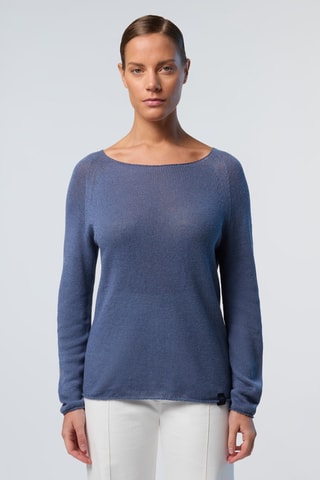 Pull en lin - Bleu