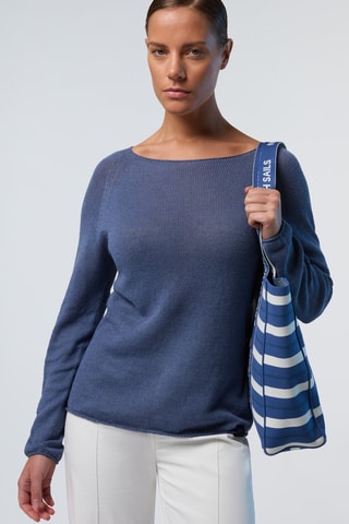 Pull en lin - Bleu
