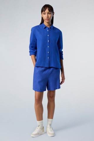 Chemise en lin - Bleu