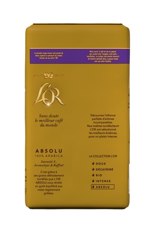 12 x 250 g - Caffè macinato L'Or Absolu - Intensità 8