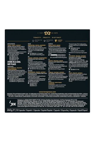 250 capsule - Café Lungo Profondo - Intensità 8 - 5 x 50 capsule L'Or Barista