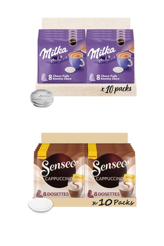 80 dosettes Senseo - Milka Chocolat et 80 dosettes Senseo - Cappuccino