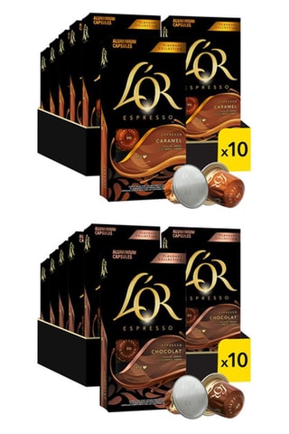 100 capsule  L'Or Espresso - Café Caramel + 100 capsule L'Or Espresso - Café Chocolat 