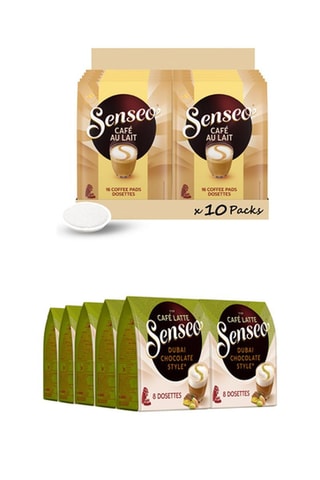 160 dosettes Senseo - Café au lait et 80 dosettes  Senseo - Café latte Dubaï chocolate