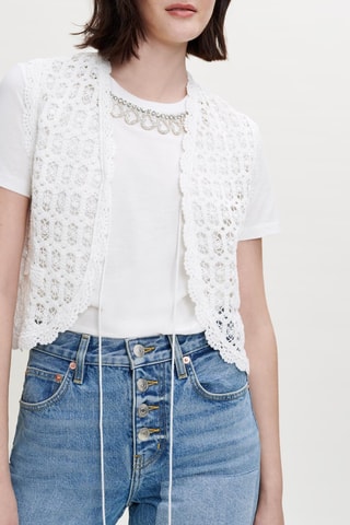 Gilet en dentelle - Blanc