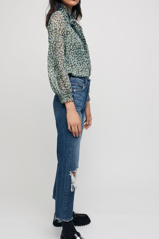 Jean droit en coton biologique Bleu