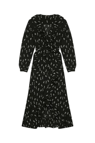 Robe portefeuille - Noir et blanc