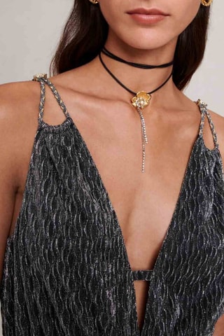 Robe sans manches - Gris métallisé