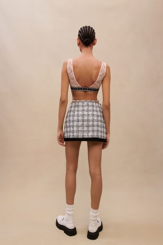 Jupe en tweed - Ciel et noir