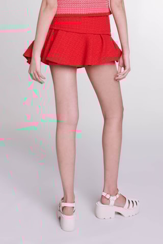 Minijupe en tweed - Rouge