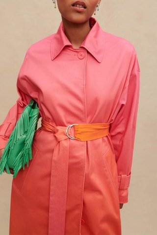 Trench oversize tie and dye - Rose et orange