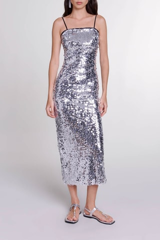 Robe midi - Argenté