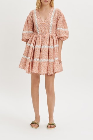 Robe patineuse en lin - Rose