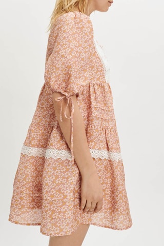 Robe patineuse en lin - Rose